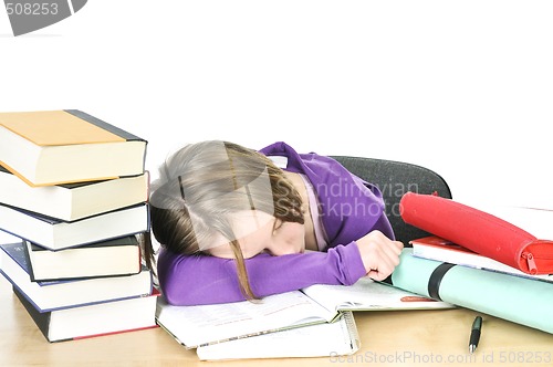 Image of Teenage girl studying