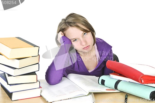 Image of Teenage girl studying