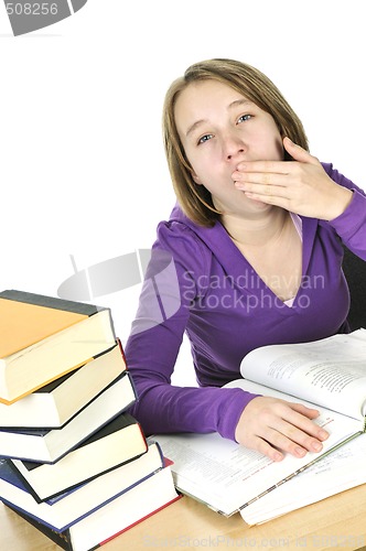 Image of Teenage girl studying