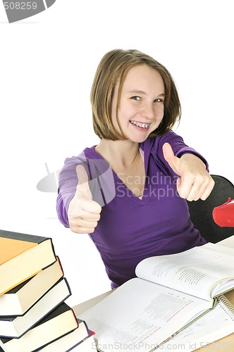 Image of Teenage girl studying