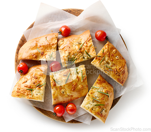 Image of italian flat bread focaccia