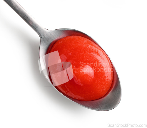 Image of spoon of tomato puree