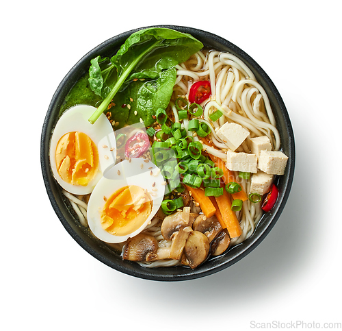 Image of bowl of vegetarian ramen soup