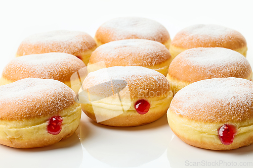 Image of freshly baked jelly donuts