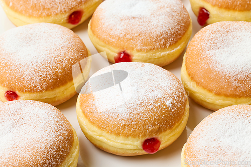 Image of freshly baked jelly donuts