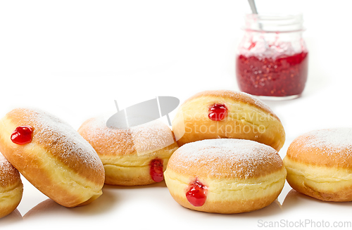 Image of freshly baked jelly donuts