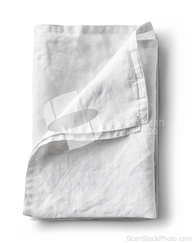 Image of white folded cotton napkin