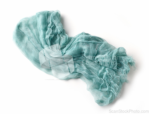 Image of blue crumpled cotton napkin