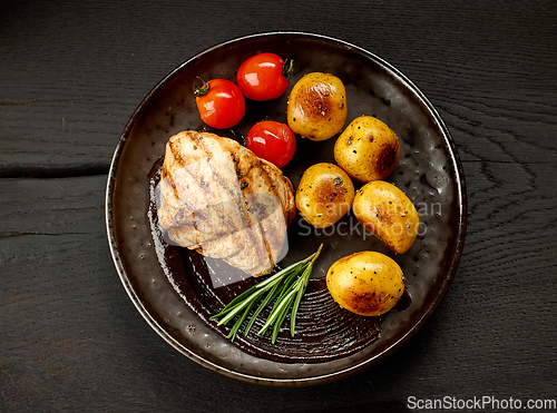 Image of freshly grilled pork fillet steak 