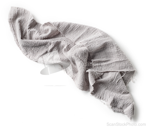 Image of grey crumpled cotton napkin