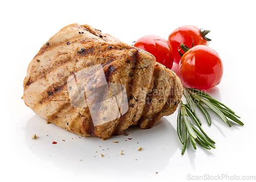 Image of freshly grilled pork fillet steak 