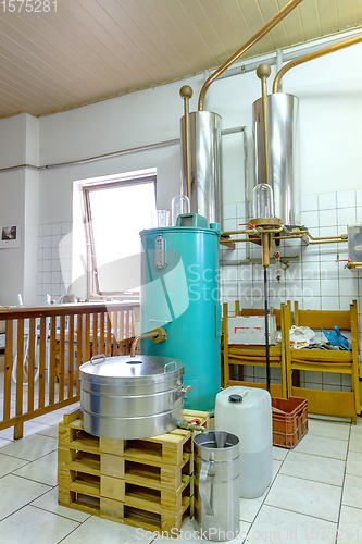 Image of growing distillery equipment, alcohol distillery