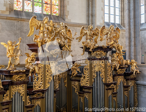 Image of church organ in Cathedral Kutna Hora. Czech Republic