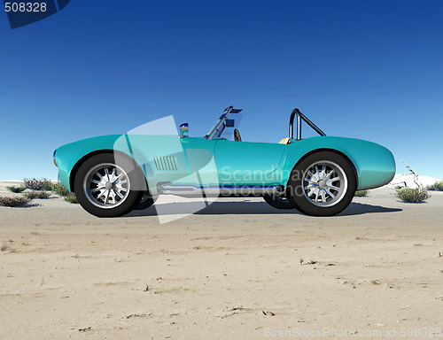 Image of cobra car in the desert