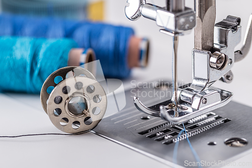 Image of Detail of sewing machine