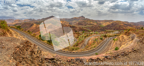 Image of country road through Simien Mountains, Ethiopia