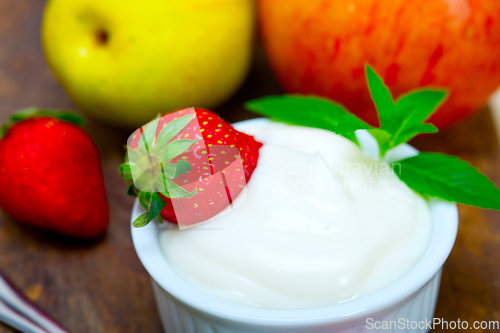 Image of fruits and yogurt