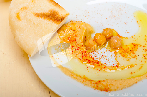 Image of Hummus with pita bread