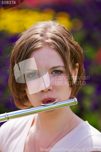 Image of Teenager with flute