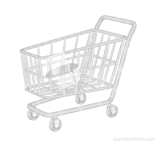 Image of 3D model of shopping cart