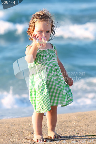 Image of Beauty girl at beach