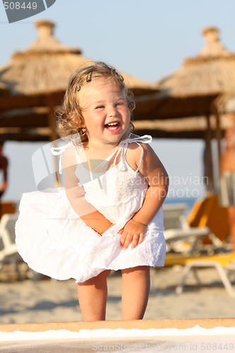 Image of little girl at beach