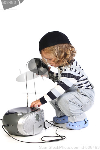 Image of girl listening music