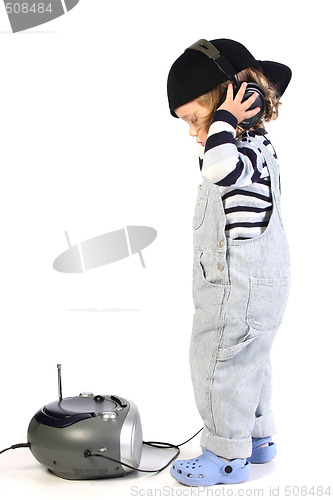 Image of girl listening music