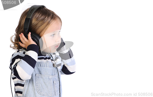 Image of girl listening music