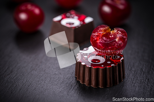Image of Chocolate pralines with cherry