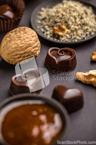 Image of Heart shaped chocolate praline