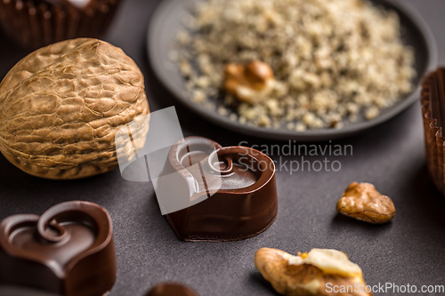 Image of Dark heart shaped chocolate