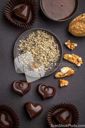 Image of Heart shaped chocolate praline