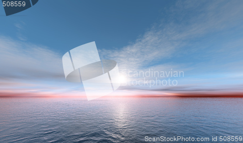 Image of sunset over the ocean