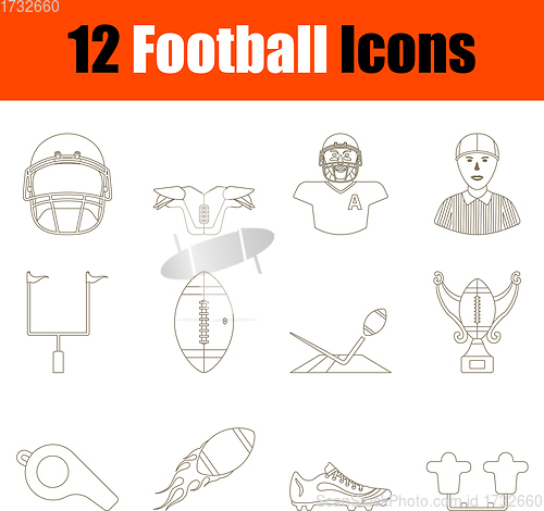 Image of Football Icon Set