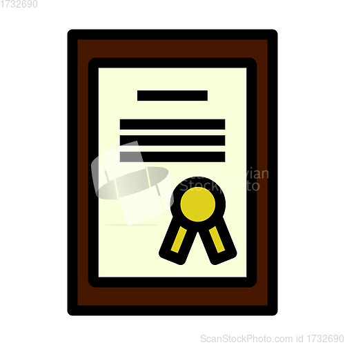 Image of Certificate Under Glass Icon