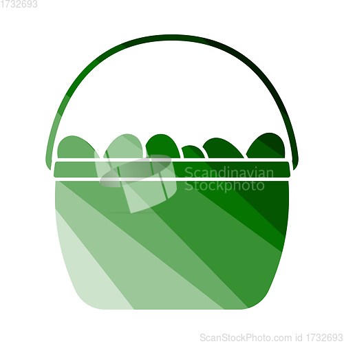 Image of Easter Basket With Eggs Icon