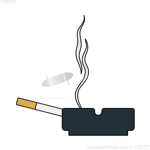 Image of Cigarette In An Ashtray Icon