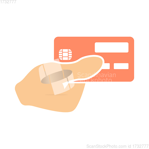 Image of Hand Holding Credit Card Icon