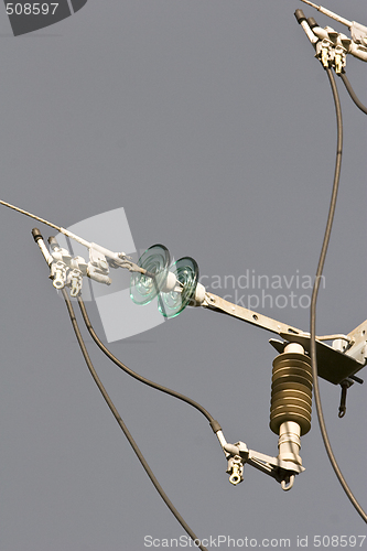 Image of high voltage overhead power cables