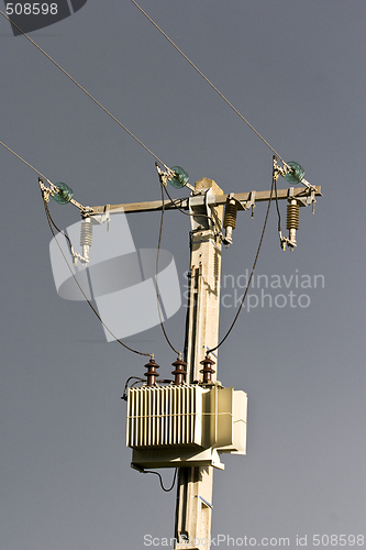 Image of high voltage overhead power cables