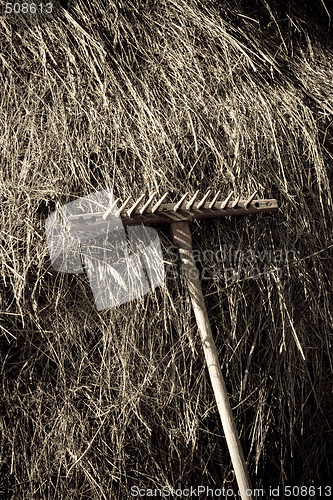 Image of traditional haystack rural scene