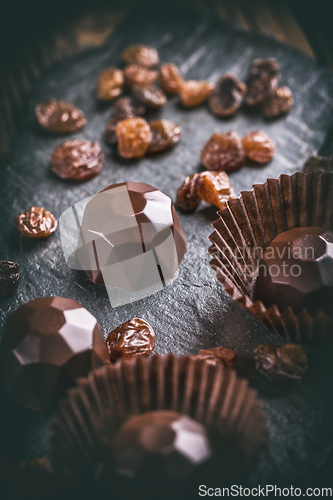 Image of Chocolate praline with raisin