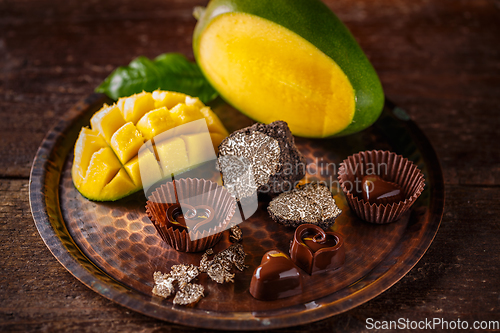 Image of Heart shaped chocolate praline