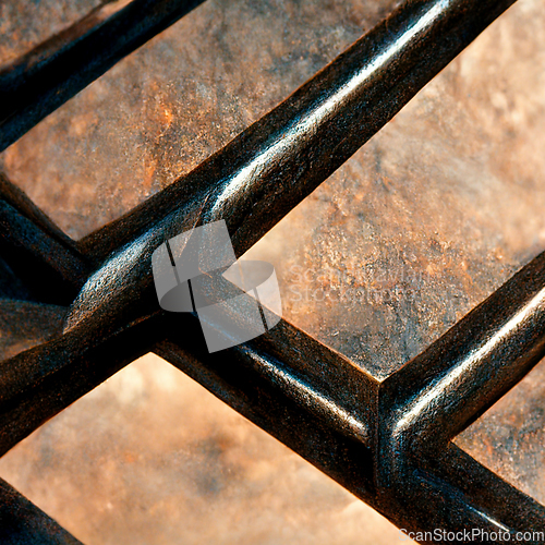 Image of Rusty metal construction. Closeup texture background.