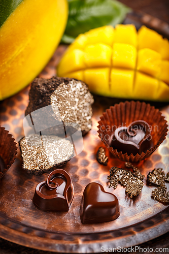 Image of Heart shaped chocolate praline