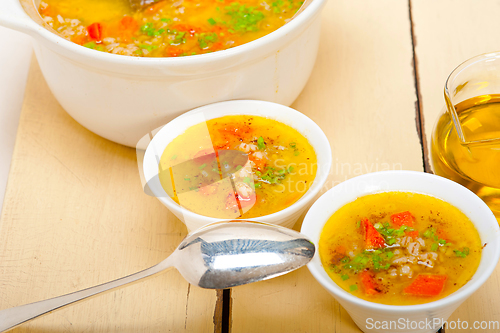 Image of Syrian barley broth soup Aleppo style