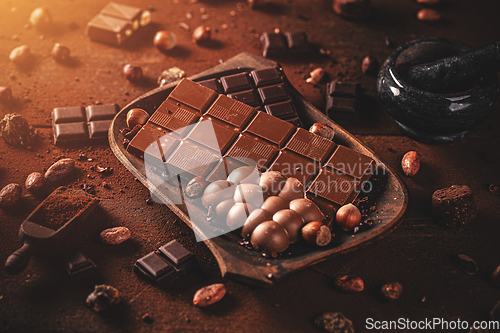 Image of Chocolate pieces concept