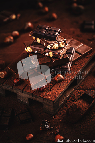 Image of Chocolate pieces with hazelnut