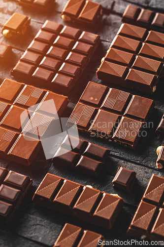 Image of Milk and hazelnut chocolate pieces